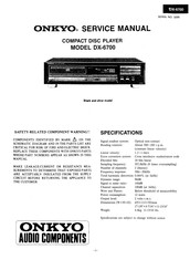 Onkyo DX-6700 Service Manual