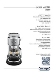 DeLonghi DEDICA MAESTRO EC900 Instructions For Use Manual