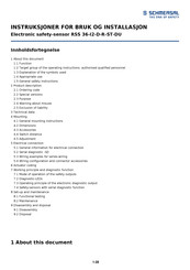 schmersal RSS 36-I2-D-ST Instruction Manual