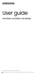 Samsung HW-B7 Series User Manual