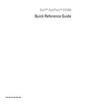 Dell OptiPlex GX280 DHS Quick Reference Manual