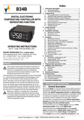 Ascon tecnologic B34B Operating Instructions Manual