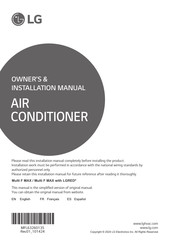 LG KNUDB121A Owners & Installation Manual