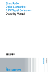R&S AMU-K58 Operating Manual