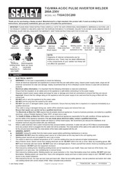 Sealey TIGACDC200 Manual