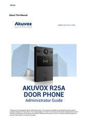 Akuvox R25A Administrator's Manual