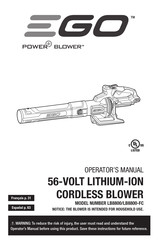 Ego Power+ BLOWER LB8800 Operator's Manual