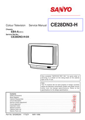 Sanyo CE28DN3-H-04 Service Manual