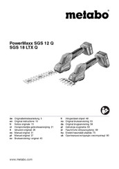 Metabo SGS 18 LTX Q Original Instructions Manual