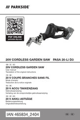 Parkside PASA 20-Li D3 User Manual