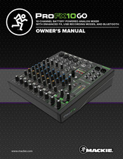 Mackie PROFX10 GO Owner's Manual