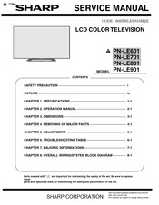 Sharp AQUOS PN-LE901 Service Manual