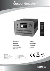 SOUNDMASTER ICD1050 Manual
