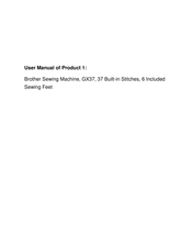 Brother GX37 Operation Manual