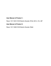 Razor 13111260 Owner's Manual