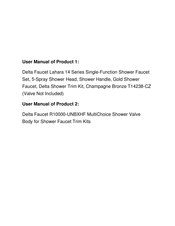 Delta MultiChoice T14238-CZ Installation Instructions Manual