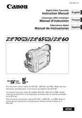 Canon ZR70MC Instruction Manual