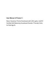 Razor HOVERTRAX LUX Owner's Manual