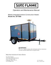 Sure Flame SFT800 Operation And Maintenance Manual