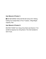 DNA MOTORING 00184 User Manual
