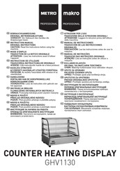 METRO PROFESSIONAL GHV1130 Instruction Manual