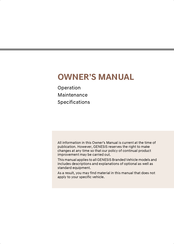 Hyundai GENESIS 2025 Owner's Manual