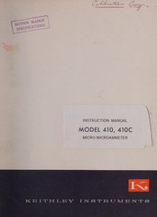 Keithley 410C Instruction Manual