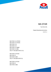 MAHA MA STAR 3.5 S Original Operating Instructions