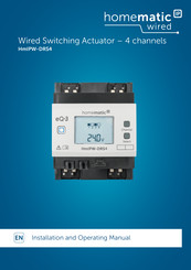HomeMatic HmIPW-DRS4 Installation And Operating Manual