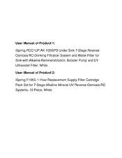 Ispring F10KU Installation Instructions & Owner's Manual
