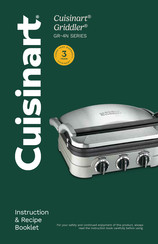 Cuisinart Griddler GR-4N Instruction/Recipe Booklet