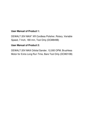 DeWalt DCM849B Instruction Manual