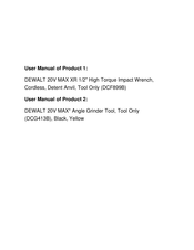 DeWalt DCF899B Instruction Manual