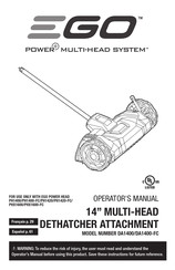 EGO Power+ MULTI-HEAD SYSTEM DA1400-FC Operator's Manual