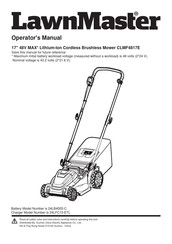 LawnMaster CLMF4817E Operator's Manual