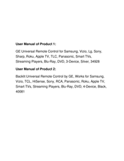 GE 34927 Instruction Manual