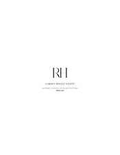 RH LARSEN SINGLE VANITY Assembly/Installation Instructions