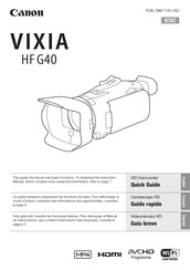 Canon VIXIA HF G40 Quick Manual