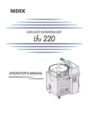 Nidek Medical Lfu 220 Operator's Manual