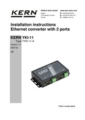 KERN YKI Installation Instructions Manual