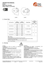 E2S D1xS1FDC024-A Instruction Manual