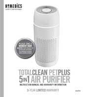 HoMedics AP-PET35-WT Instruction Manual And  Warranty Information