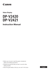 Canon DP-V2420 Instruction Manual