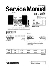 Technics SE-CA01 Service Manual