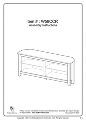 Walker Edison W58CCR Assembly Instructions Manual