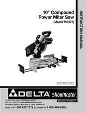 Delta ShopMaster MS275 Instruction Manual