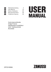 Zanussi ZRT23100WA User Manual