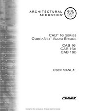 Peavey Architectural Acoustics CAB 16d User Manual