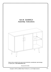 Walker Edison Theo AZU44MCADW Assembly Instructions Manual