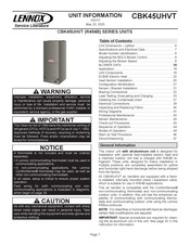 Lennox CBK45UHVT Series Unit Information